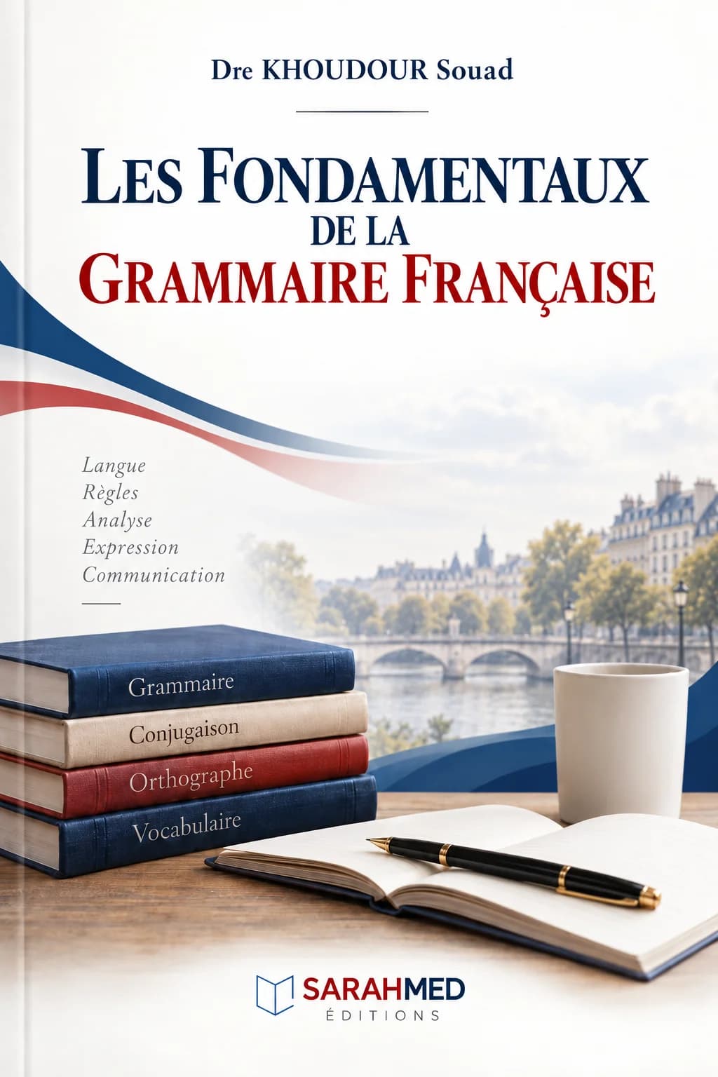 Manuel pédagogique de grammaire française destiné aux apprenants débutants ou faux débutants. L’ouvrage présente de façon progressive les constituants essentiels de la phrase : sujet, déterminants, adjectifs, pronoms, verbes et adverbes. Il aborde également les principaux types et formes de phrases, avec des explications claires, de nombreux exemples et des exercices de consolidation favorisant une maîtrise correcte et structurée du français.